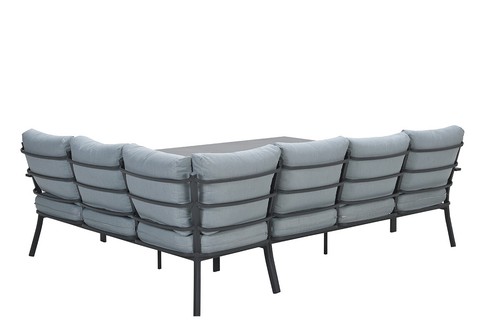 GI 58182EG Sergio Lounge Set rechts mint grey Gartenmöbel Sitzgruppe Aluminium - Bild 8 von 10