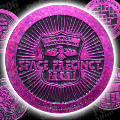 POGS 1995 Full Set of 6 SPACE PRECINCT KINIS SLAMMERS Pink - VISIT POG SHOP