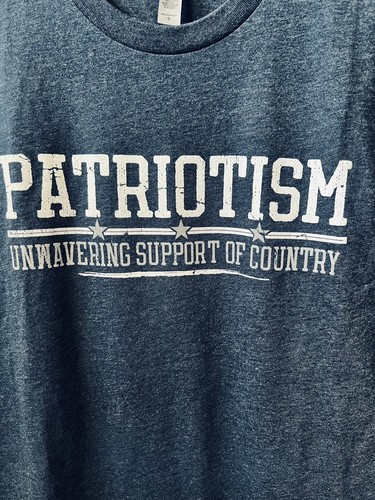 Til Valhalla Project Blue t-shirt Patriotism Unwavering Support of Country Sz S - Picture 2 of 6