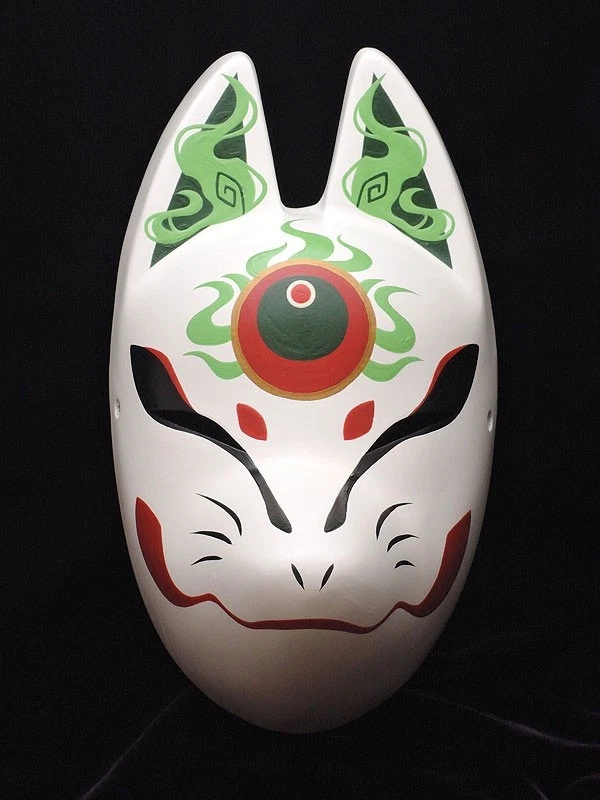 Komendo fox mask Houju Full Face Hand Painted Japan shipping Free - Image 3 of 4