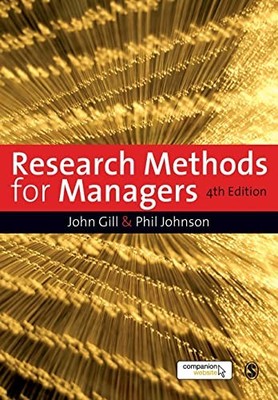 Research Methods for Managers,John Gill,Phil Johnson, Phil Johns