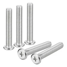 M10x45mm Flat Round Head Phillips Head Screw, 20Pcs Phillips Drive Machine Screw