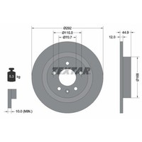 Textar 92205703 Bremsscheibe Hinterachse FüR Vauxhall Chevrolet Buick Opel