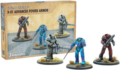 Entertainment: Fallout: Wasteland Warfare - Unaligned: X-01 Power Armor - 3 Figu