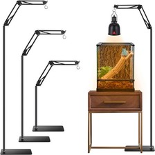 Reptile Lamp Stand w/ Adjustable Height Swing Arm Heat Lamp Holder