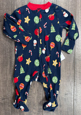 Baby Girl Boy Clothes New Huggies 3 Month Organic Christmas Footed Outfit