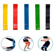 Yoga Resistance Rubber Bands Indoor Outdoor Fitness Equipment 0.35mm-1.1mm Pilat