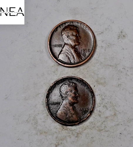 1915-D+1916-S Lincoln Wheat Penny Cent Set/Lot ~ VF/XF ~ 2 Coins ~ ZWL60