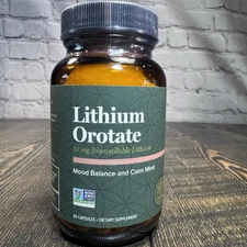 Global Healing Lithium Orotate 10mg Supplement - 60 Capsules