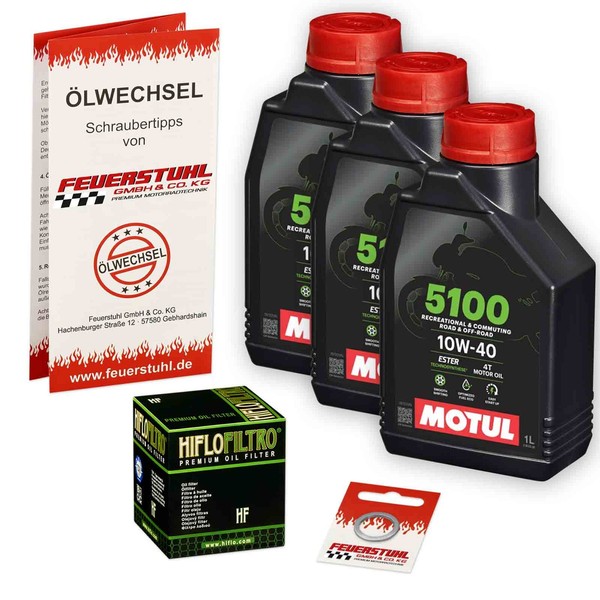 Honda XRV 750 Africa Twin (RD07) 93-03, Motul 10W40 Ester ÖL + Hiflo ÖLfilter-image