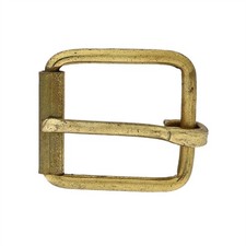 1 Brass Roller Belt Buckle Rectangular Utility Leathercraft Hardware Replacement