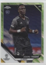 2021 Topps Chrome UCL Neon Green Wave Refractor /99 Adama Traore #65 Rookie RC
