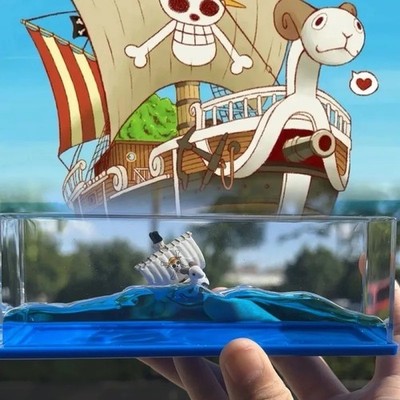 One Piece Going Merry Schwimmschiff Thousand Sunny Actionfigur Toy Gift  