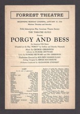 Playbill from George Gershwin's Porgy and Bess 1936