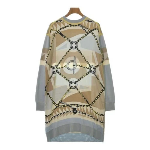 HERMÈS Abito HERMES Beige Azzurro Bianco Taglia 38S Autentico Usato Pa d seco