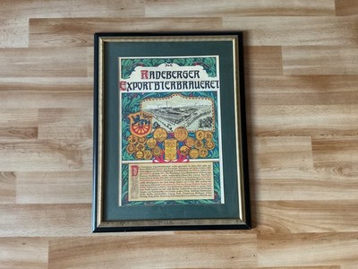 Altes großes Bild Reklameschild Radeberger Brauerei Exportbierbrauerei Sachsen 