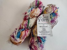 2 x 100g 'Darn Good Yarn' Punky Chunky reclaimed silk yarn
