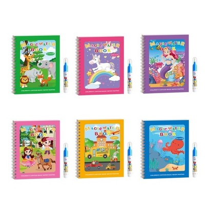6 Pack Magical Water Drawing Book For Children Educational Creative Draw Toy