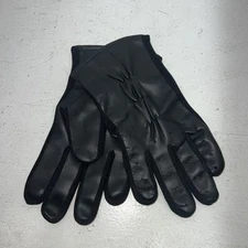 New Black Leather Riding Show Gloves #24595K Q-500