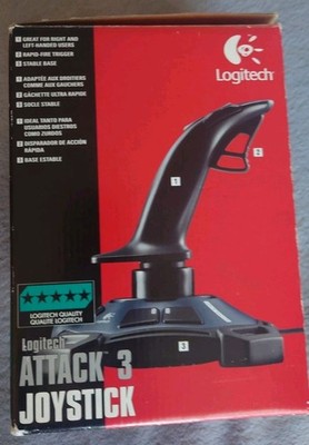 Logitech Attack 3 USB  Joystick PC   Tested   In Original Box 