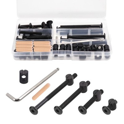 Crib Screws Hardware Replacement Kit - 16 Set Baby Bed Frame Bolts,Barrel Nut...