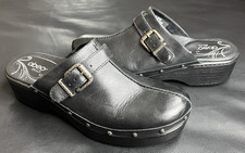 Abeo B.I.O. System Fay Black Leather Clogs Sl...