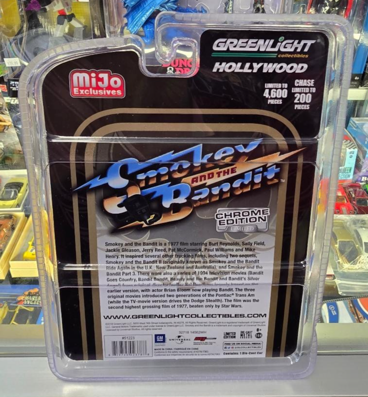 1/64 Greenlight Smokey and The Bandit 1977 Pontiac Black Chrome