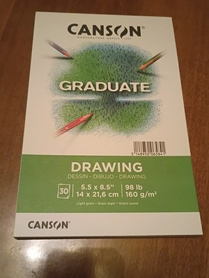 Canson Drawing Paper Pad 5.5x8.5 inch 20 Sheet Graduate Artist Mixed Media Book