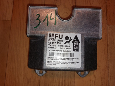 VAUXHALL Opel  Astra  Airbag ECU control unit 13137906 FU 327963935  /314