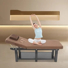 Massage Table 190cm Solid Wood, Sponge, Velvet Cloth Therapy Bed Massage Bed