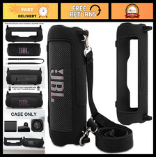Portable Waterproof Speaker Case for JBL Flip 7 - Soft Silicone Cover with Strap