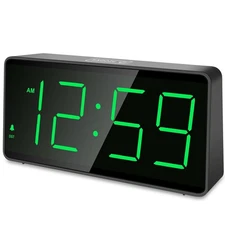 Peakeep Battery Operated Digital Clock, Alarm Clock for Bedrooms - Cordless L...