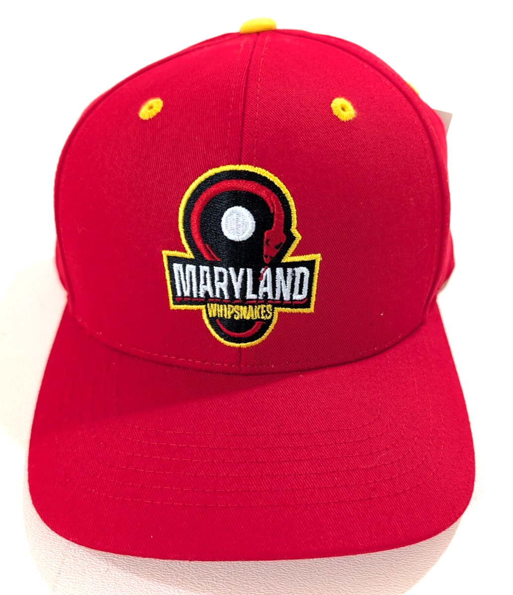 Maryland Whipsnakes PLL Lacrosse Club Hat, Red Yellow, Snapback