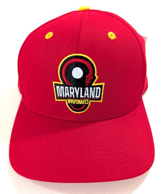 Maryland Whipsnakes PLL Lacrosse Club Hat, Red Yellow, Snapback NEW