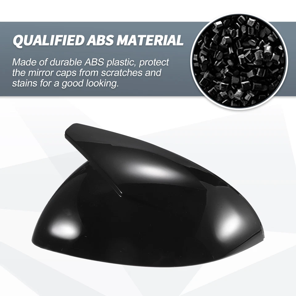 Par de tapas de espejo retrovisor negro brillante para Mercedes-Benz CLASE C W206 S400L Foto 4 de 4