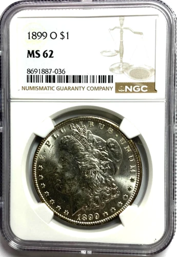 1899 O $1 Morgan Silver One Dollar MS62 New Orleans NGC