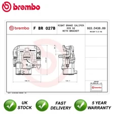 Brake Caliper Rear Right Brembo Fits Iveco Daily 2014- 2.3 D 3.0 #2