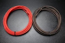 8 GAUGE AWG WIRE 5 FT RED 5FT BLACK CABLE POWER AUTOMOTIVE STRANDED PRIMARY PS