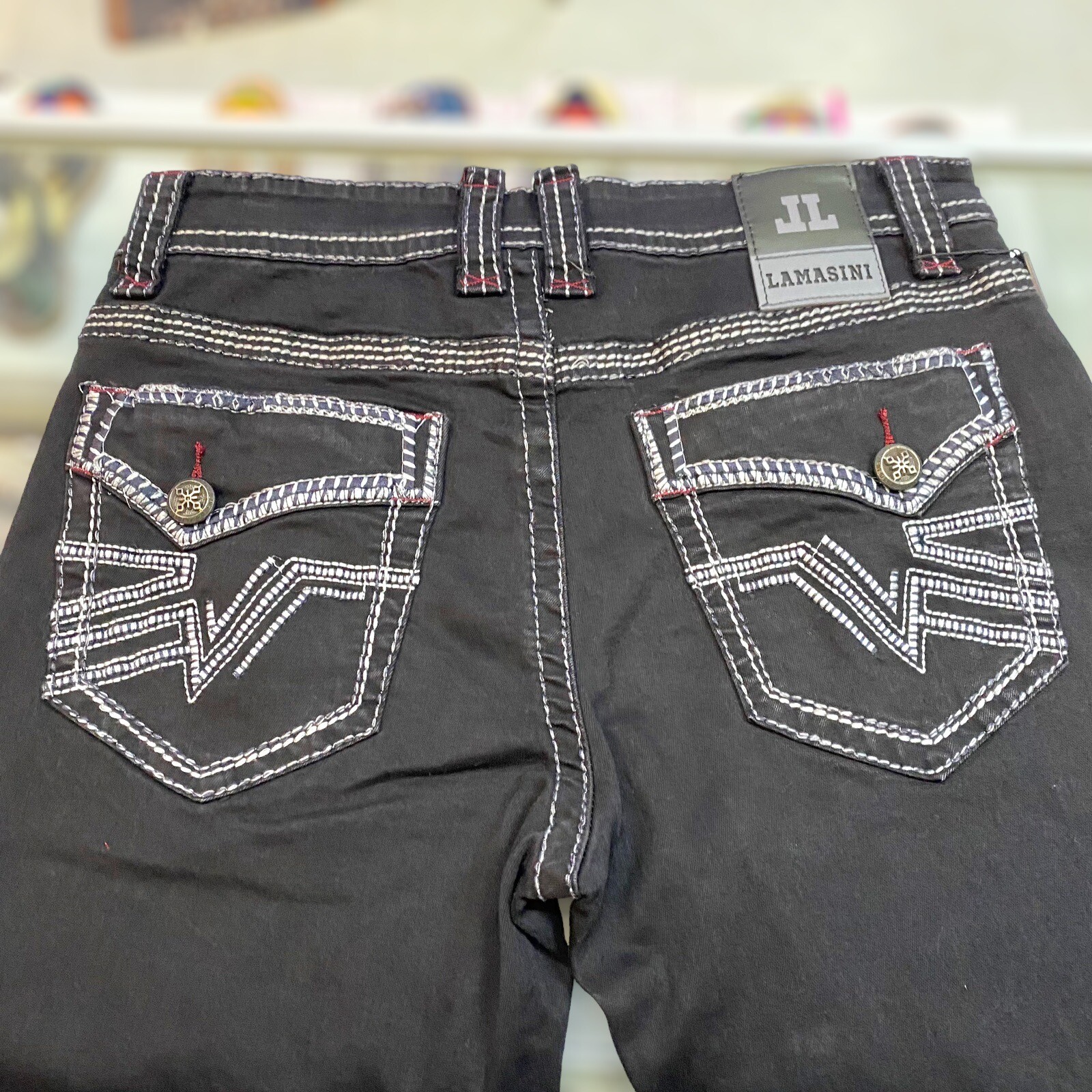 Men&rsquo;s Stretchy Boot Cut Cowboy Jeans. Pantal&oacute;n De Hombre Corte De Bota.