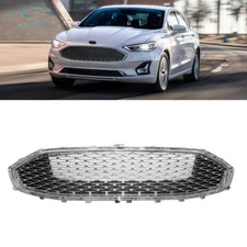 For 2019 2020 Ford Fusion Front Upper Bumper Grille Chrome Honeycomb Mesh Grill