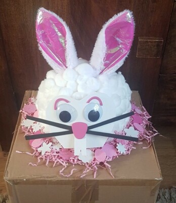 DIY Make Your Own Little Bunny Easter Bonnet Craft Kit Pink Version Hat  UK