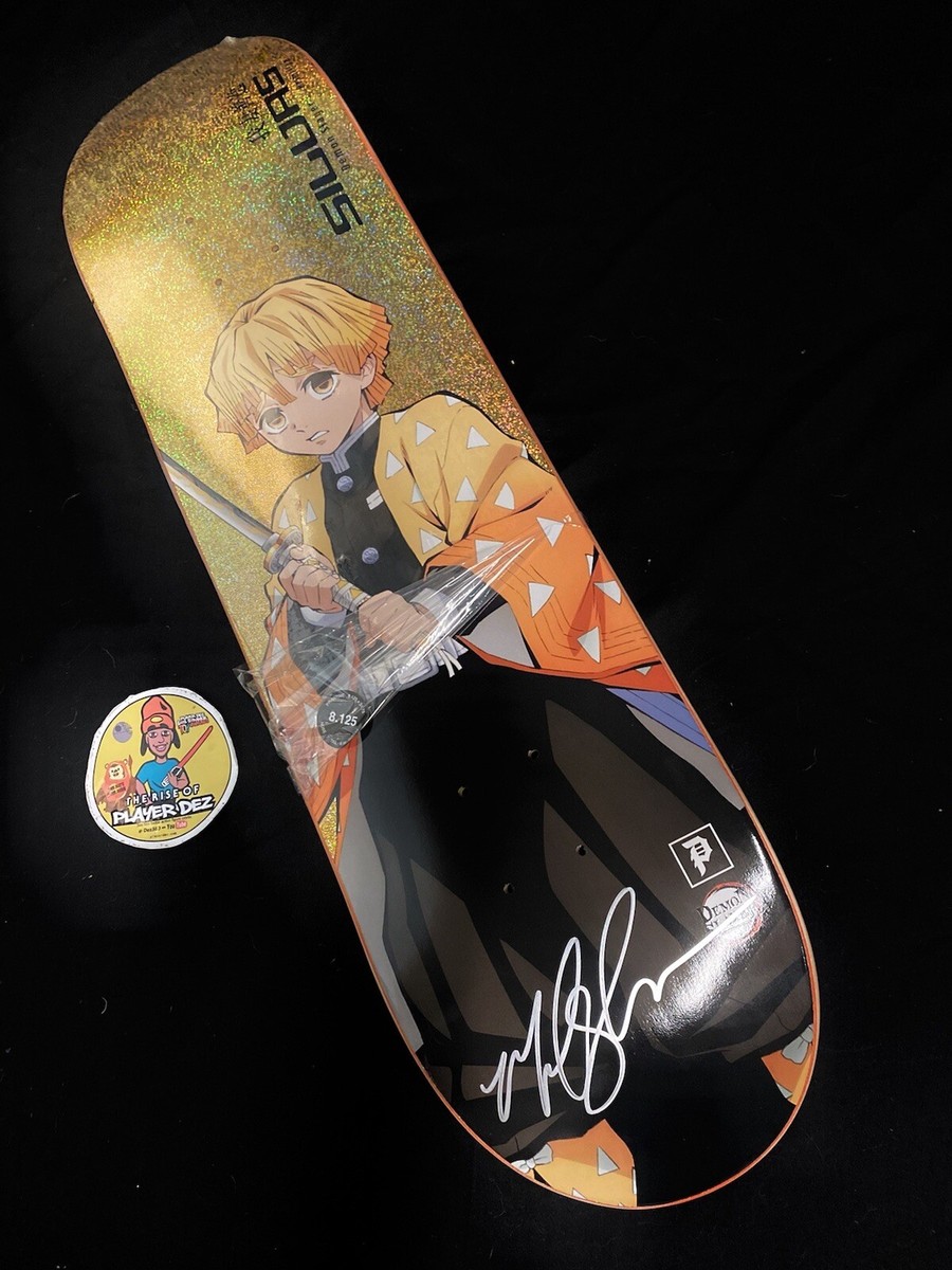 RARE SIGNED Primitive Demon Slayer Zenitsu Miles Silvas Skateboard