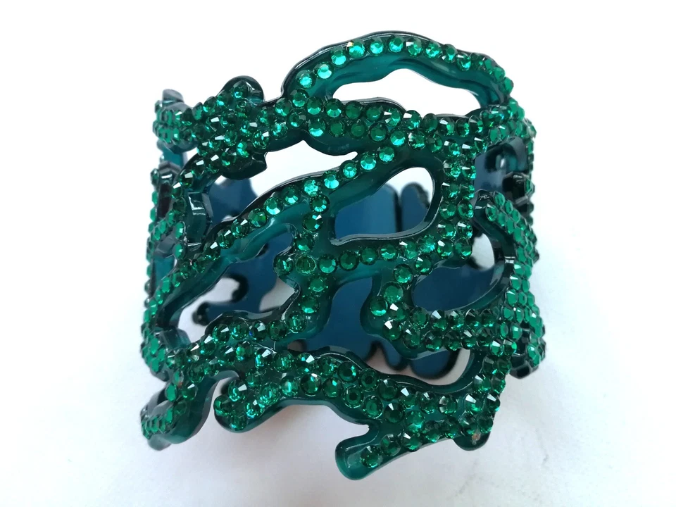 Pulsera Rígida Elegante Joyería de Lujo Mujer Accesorios Strass Cristal Joyería Foto 4 de 4