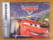 Disney/Pixar Cars Nintendo Game Boy Advance Manual Only Instruction Booklet