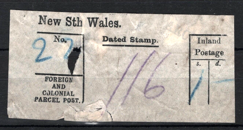 GB Australia *NEW SOUTH WALES* Foreign & Colonial PARCEL POST LABELS{2} SS3210 - Picture 5 of 8