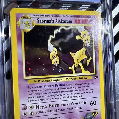 🔥CGC 9🔥2000 POKEMON ENGLISH UNLIMITED SABRINA'S ALAKAZAM GYM