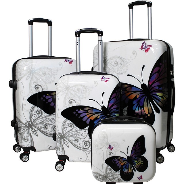 butterfly luggage sets