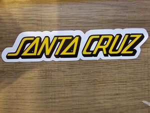 Yellow Santa Cruz Skateboard Sticker