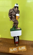 ETNA BREWING EL JEFE BEER Tap Handle 12" SASQUATCH  BIG FOOT CALIFORNIA Brewery
