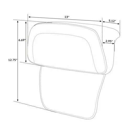 Razor Chopped Trunk Backrest Fit For Harley Touring 2014-25 Black - Image 3 of 4
